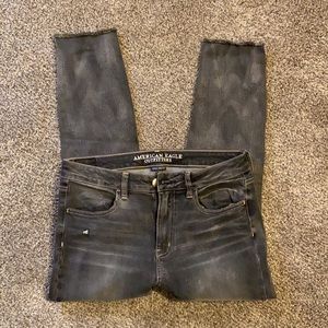 AE high rise denim crop Jegging.